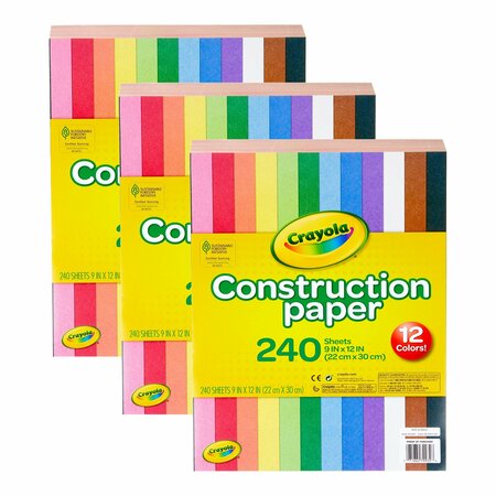 CRAYOLA Construction Paper, 12 Colors, 720PK 99-3200